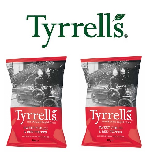 Khoai tây Tyrrells Sweet Chilli and Red pepper hand cooked crisps 40g
